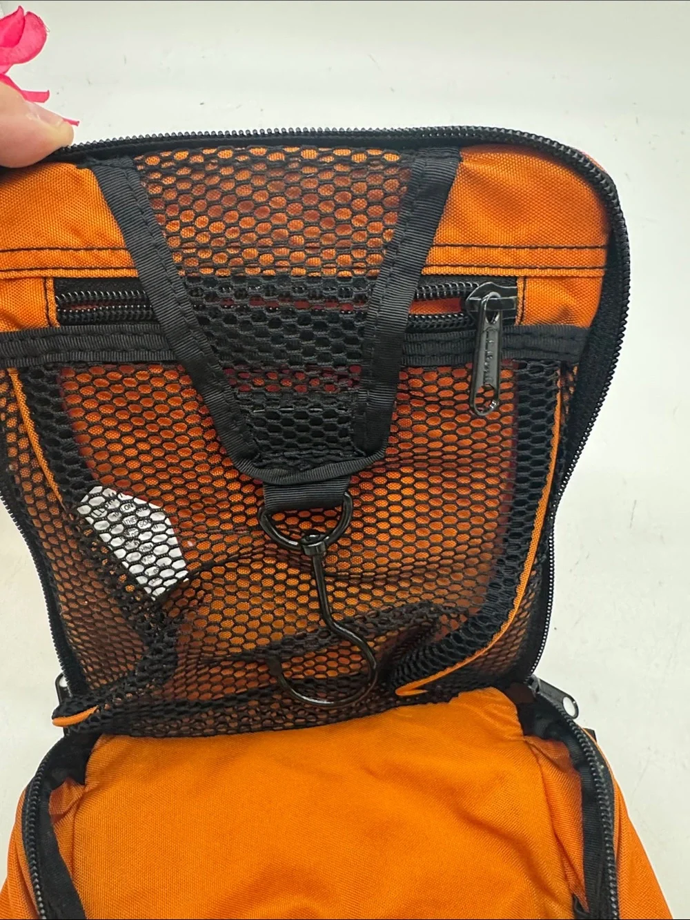 L.L. Bean Orange Canvas Daypack Backpack